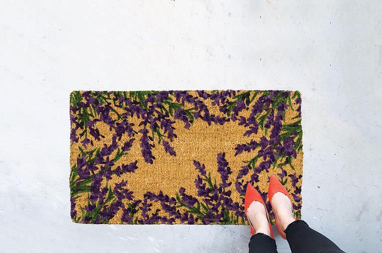 Lavender Border Doomat