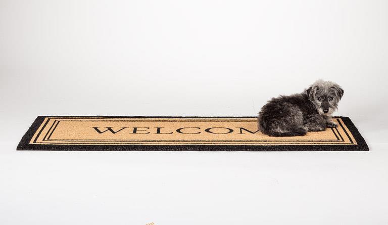 Long Welcome Doormat with Border