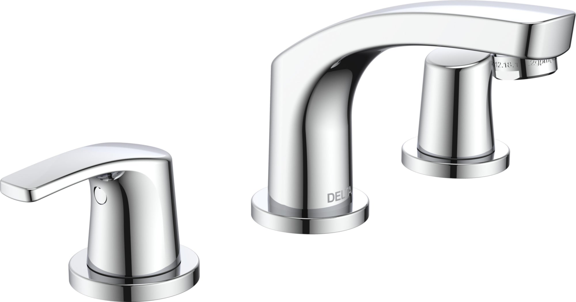 TWO HANDLE WIDESPREAD LAVATORY FAUCET - LESS POP-UP