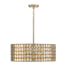 Load image into Gallery viewer, 1-Light Medallion Pendant in Champagne Brass