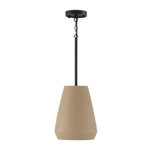 Load image into Gallery viewer, 1-Light Handcrafted Terracotta Pendant in Sienna and Matte Black