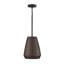 Load image into Gallery viewer, 1-Light Handcrafted Terracotta Pendant in Umber and Matte Black