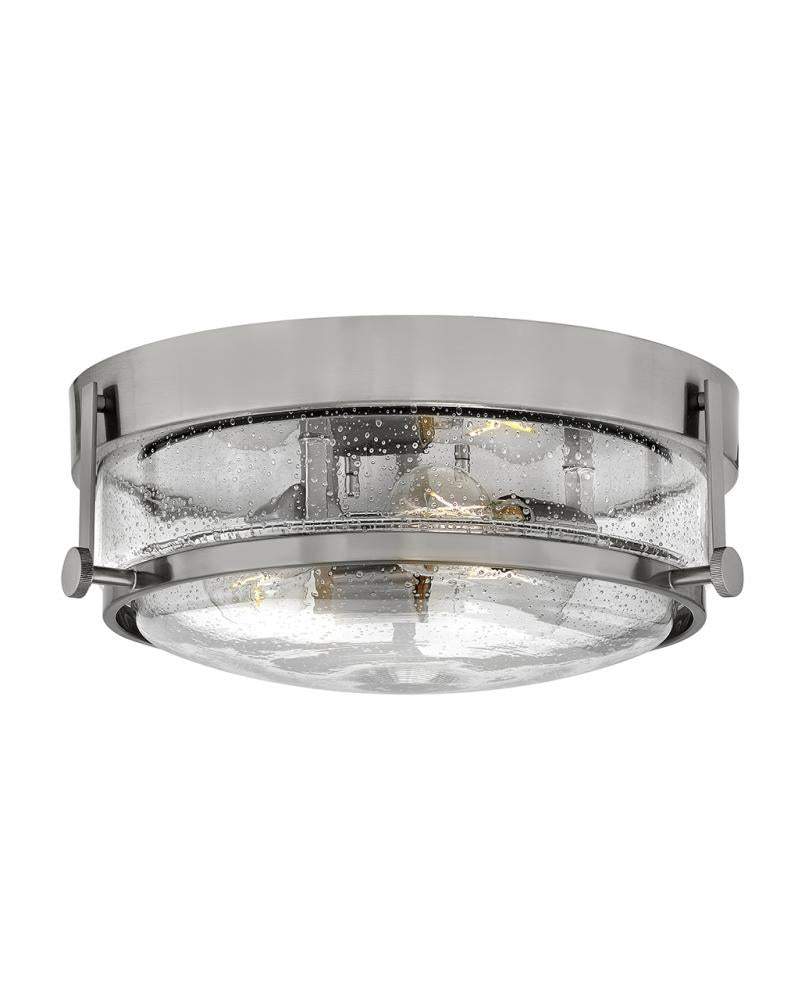Medium Flush Mount - Nickel|Clear