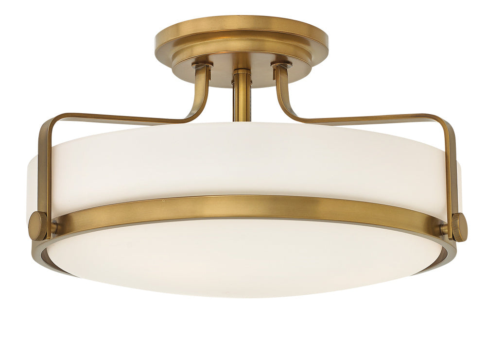 Medium Semi-Flush Mount - Brass