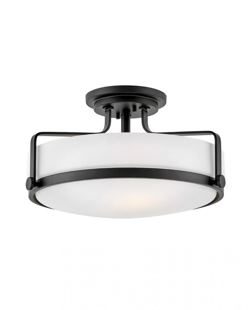 Medium Semi-Flush Mount - Black