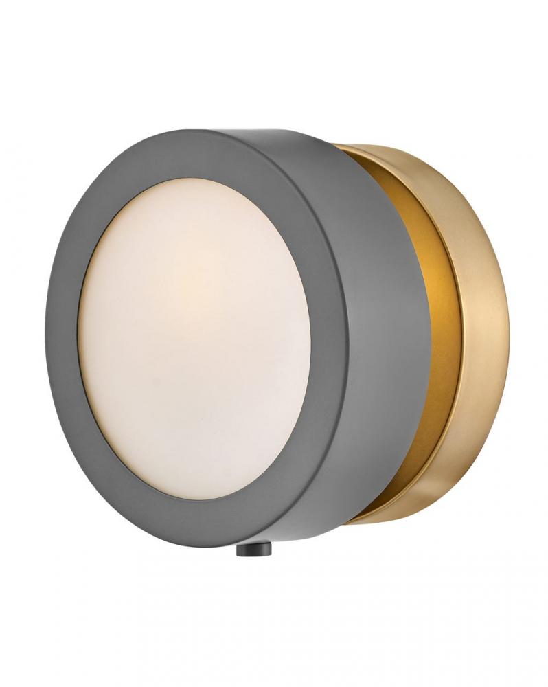 Small Adjustable Single Light Sconce - Gray