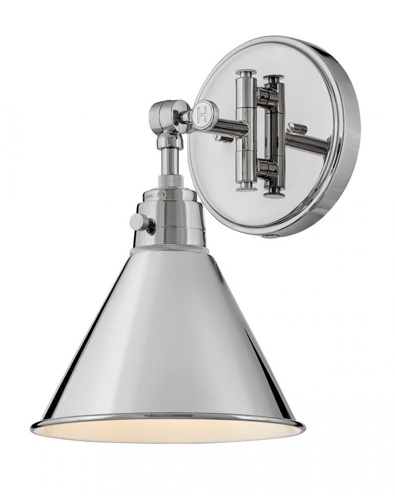 Medium Swing Arm Single Light Sconce - Nickel