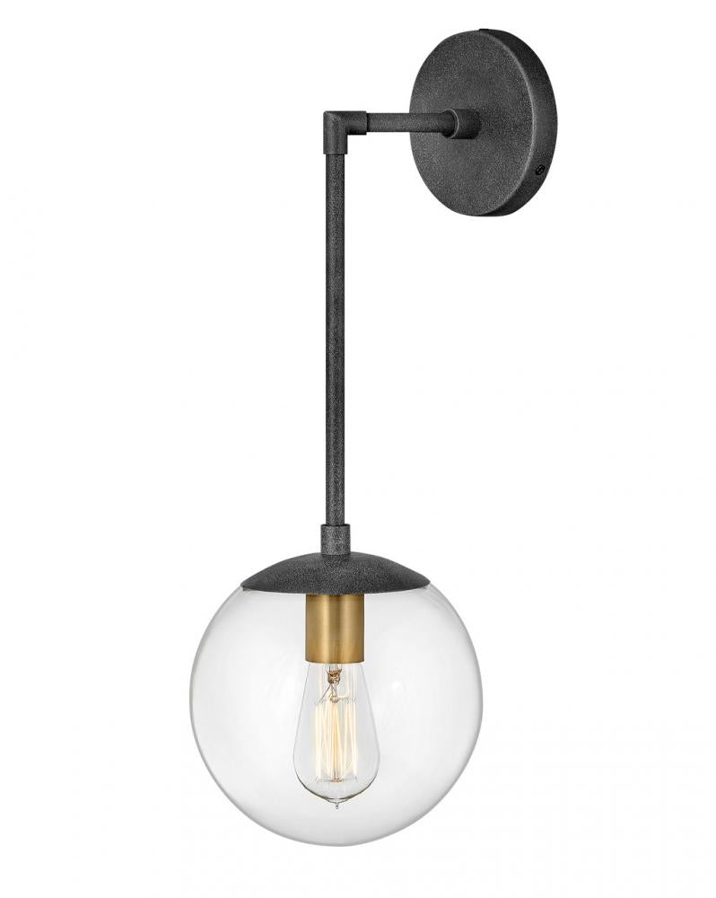 Large Single Light Sconce - Black|Miscellaneous