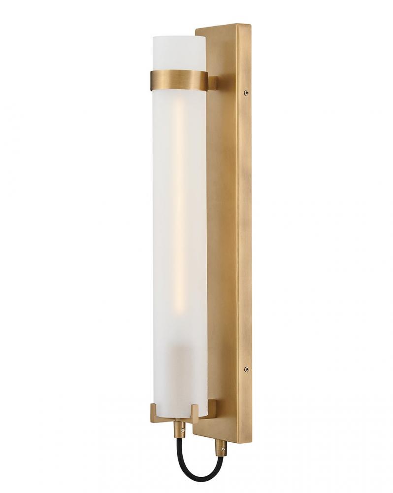 Large Tall Single Light Sconce - Brass