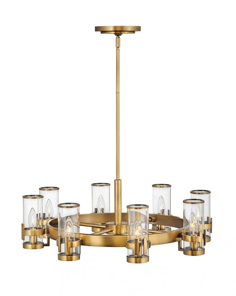 Medium Single Tier Chandelier - Brass