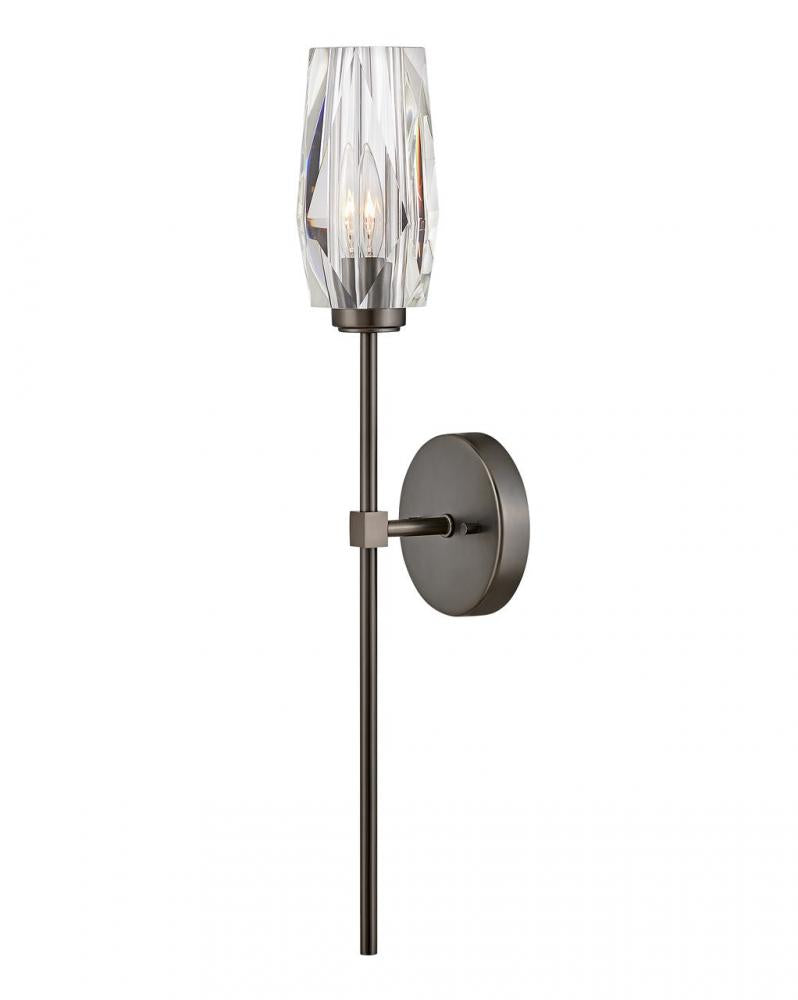 Large Single Light Sconce - Black