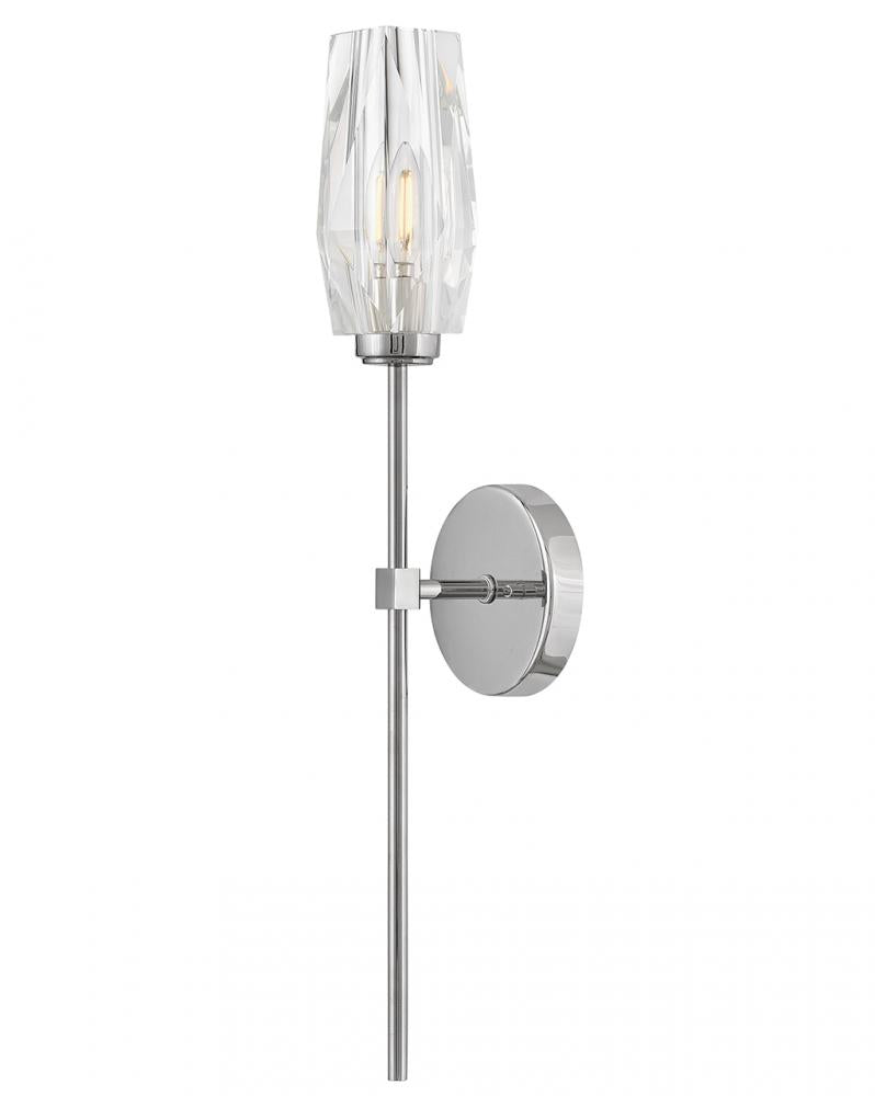 Large Single Light Sconce - Nickel