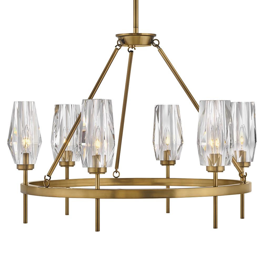 Medium Single Tier Chandelier - Brass
