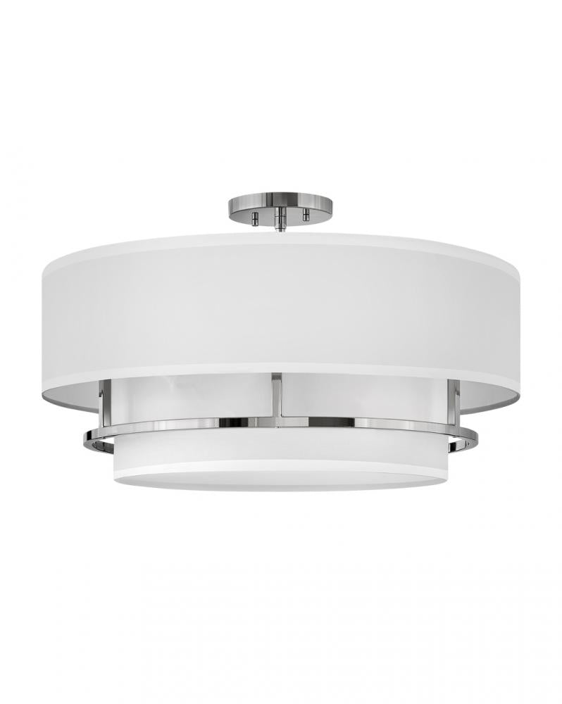 Medium Semi-Flush Mount - Nickel
