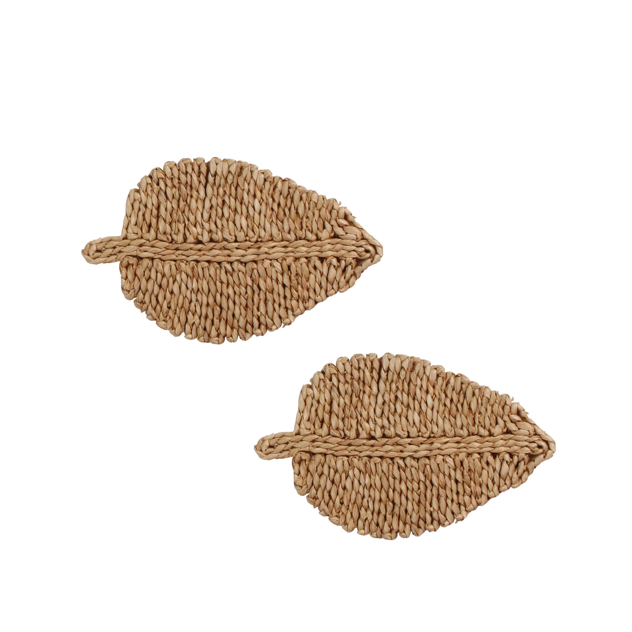 Woven Leaf Natural Trivet Set Of 2 Natural