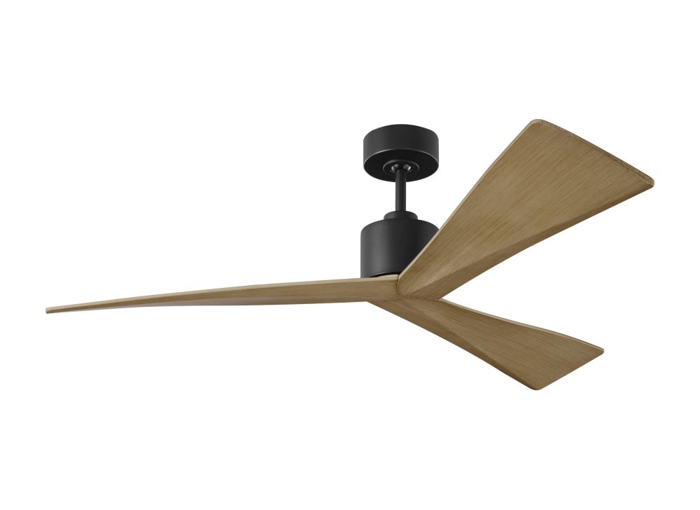 Adler 52 Ceiling Fan in Midnight Black with Natural Honey Blades