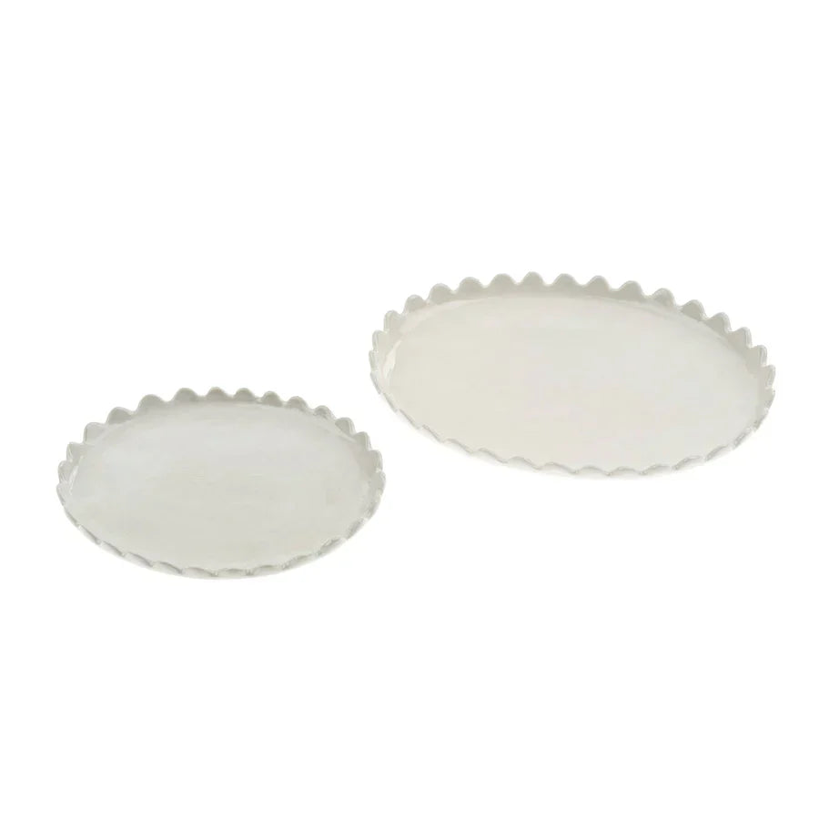 Scalloped Oval Plate S - by Indaba