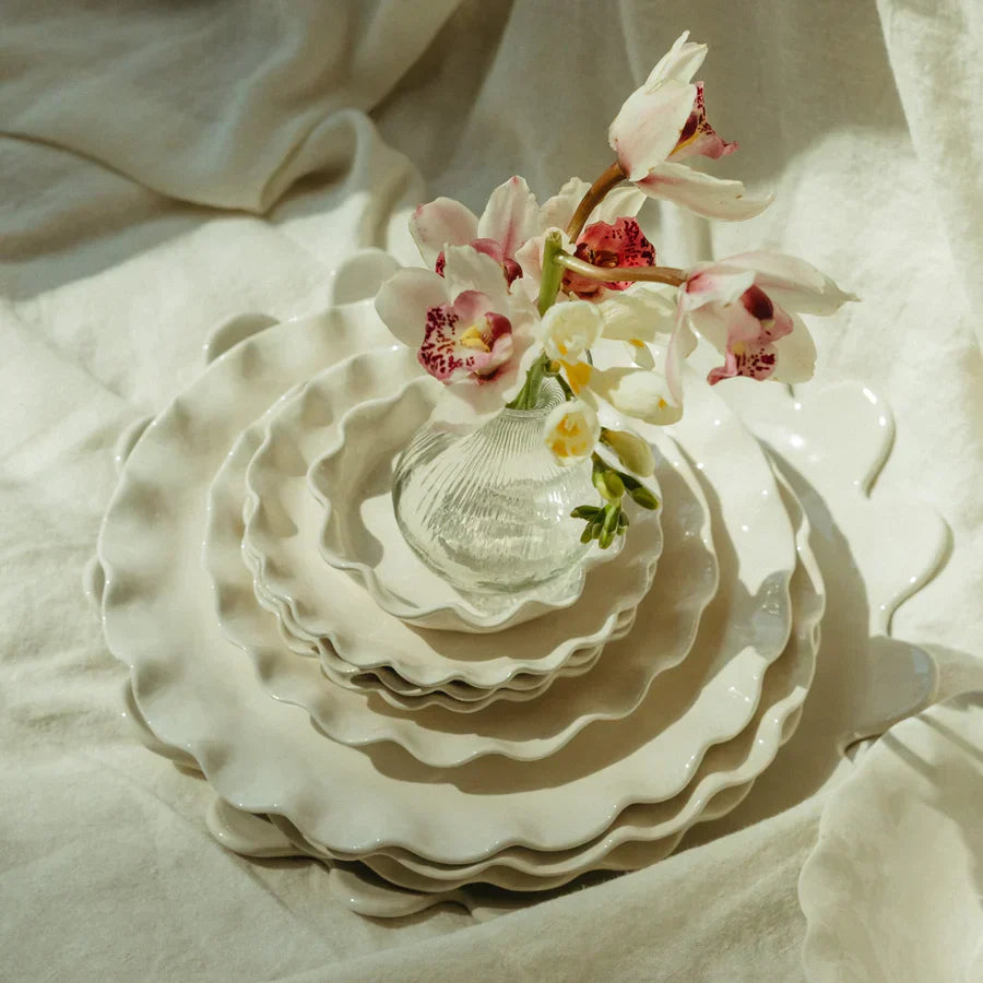 Calypso Scalloped Dessert Plate - by Indaba