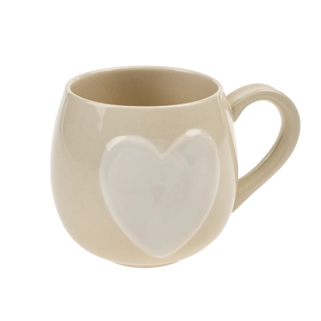Big Heart Mug, Cream/White