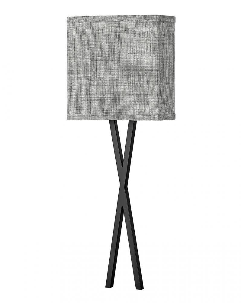 Large Single Light Sconce - Black