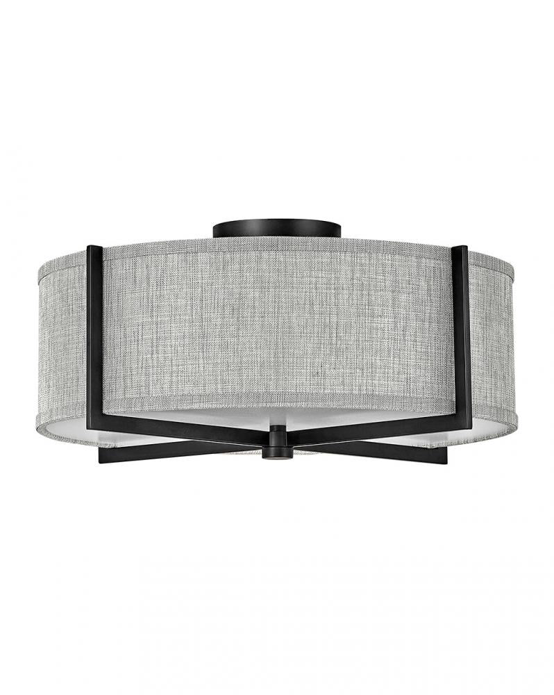 Medium Semi-flush Mount - Black