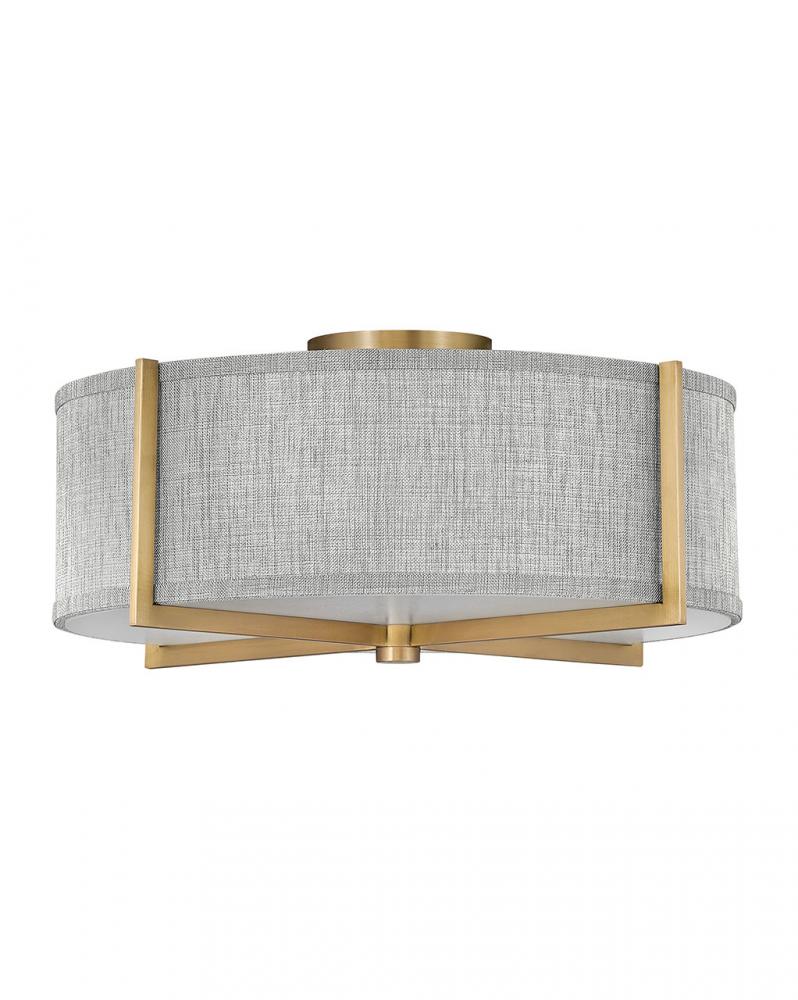 Medium Semi-flush Mount - Brass