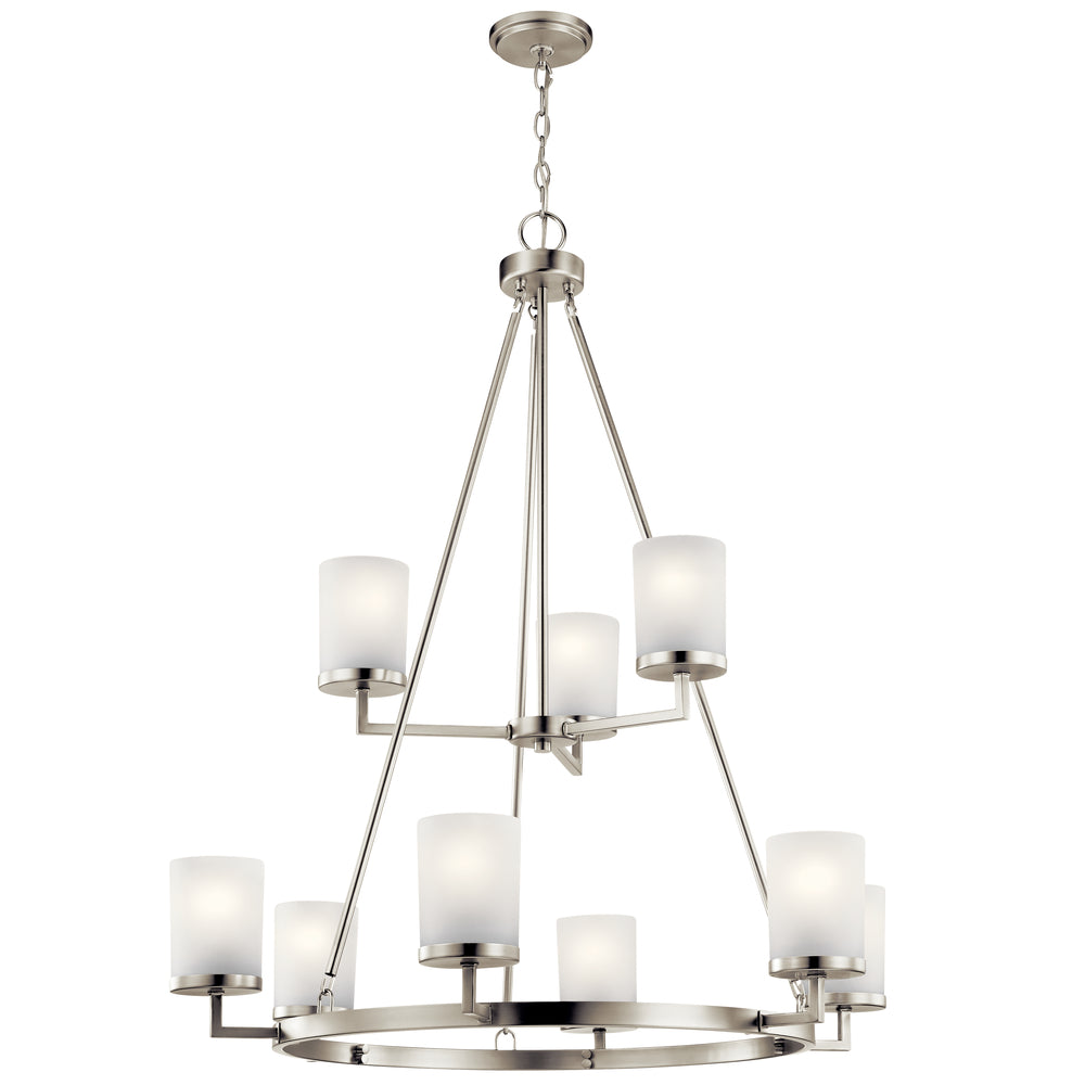 Daimlen?????9 Light Chandelier Brushed Nickel