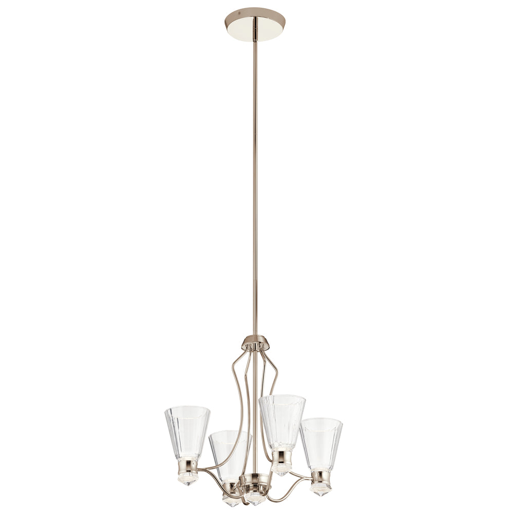 Kayva?????0.25" LED 9 Light Chandelier Polished Nickel
