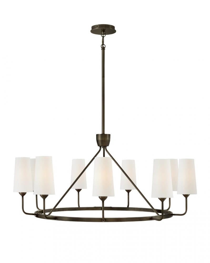 Large Single Tier Chandelier - Black