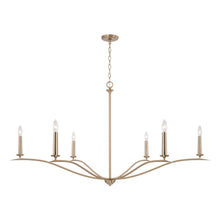 Load image into Gallery viewer, 6-Light Elongated Chandelier in Matte Brass