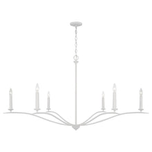 Load image into Gallery viewer, 6-Light Elongated Chandelier in Textured White
