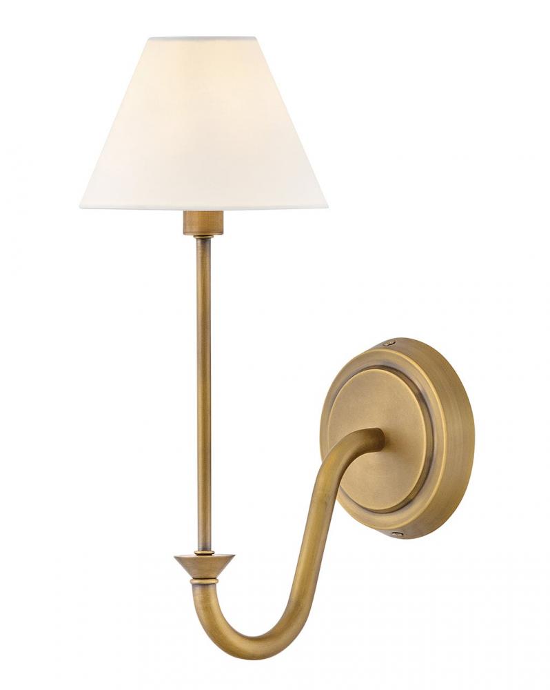 Medium Single Light Sconce - Brass