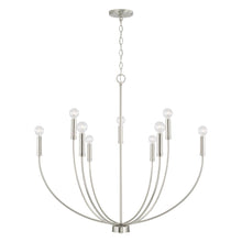 Load image into Gallery viewer, 8-Light Chandelier in Brushed Nickel
