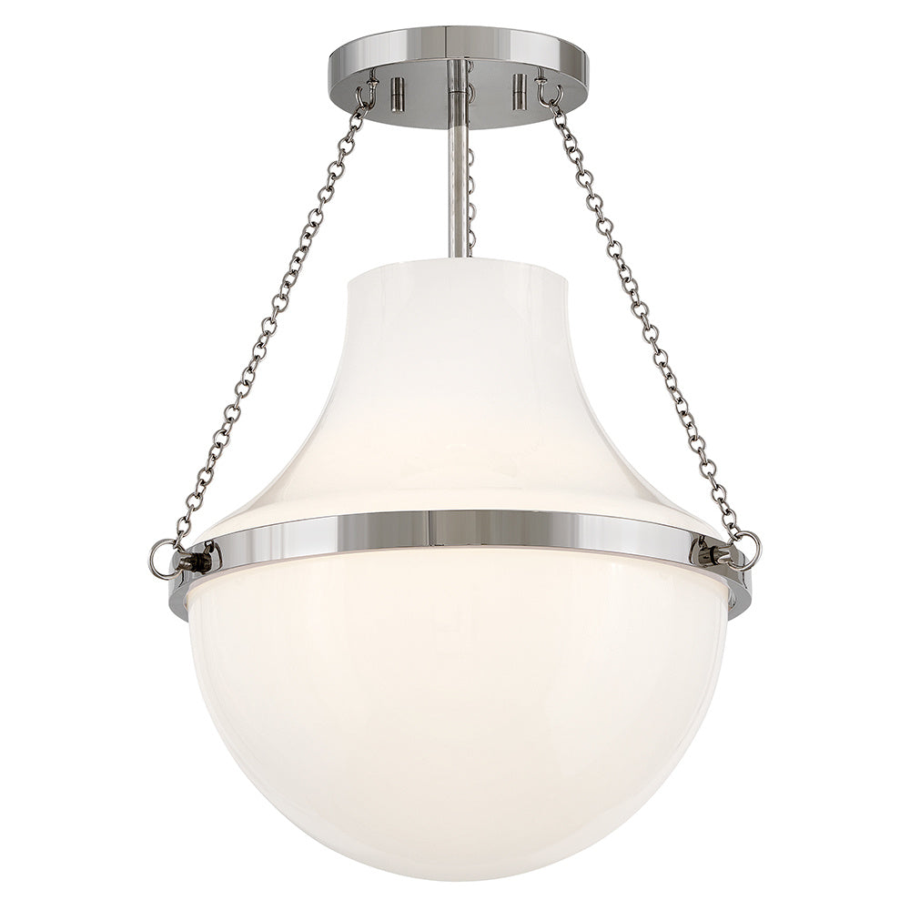 Medium Semi-Flush Mount - Nickel