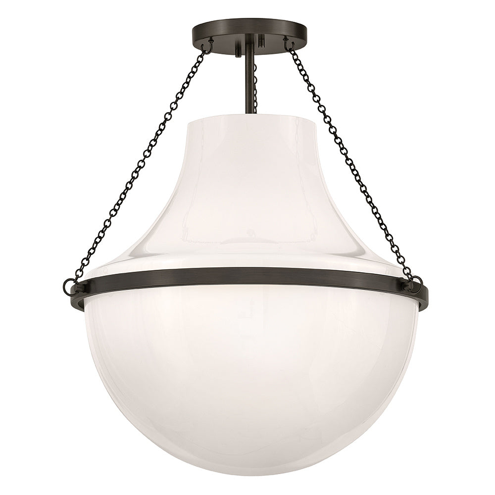 Medium Semi-Flush Mount - Black