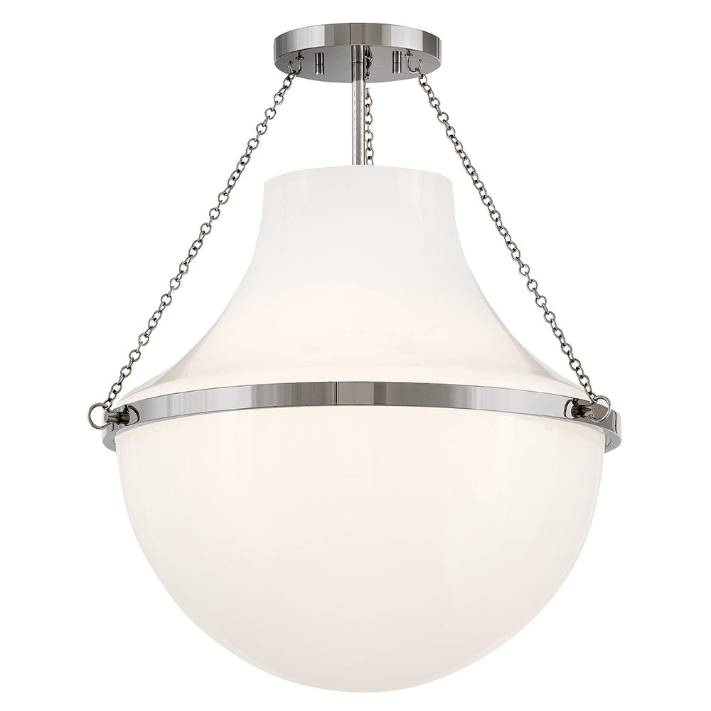 Medium Semi-Flush Mount - Nickel