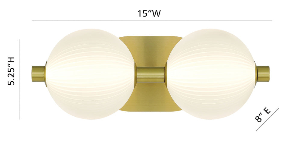 Palmas 2 Light Vanity In Gold