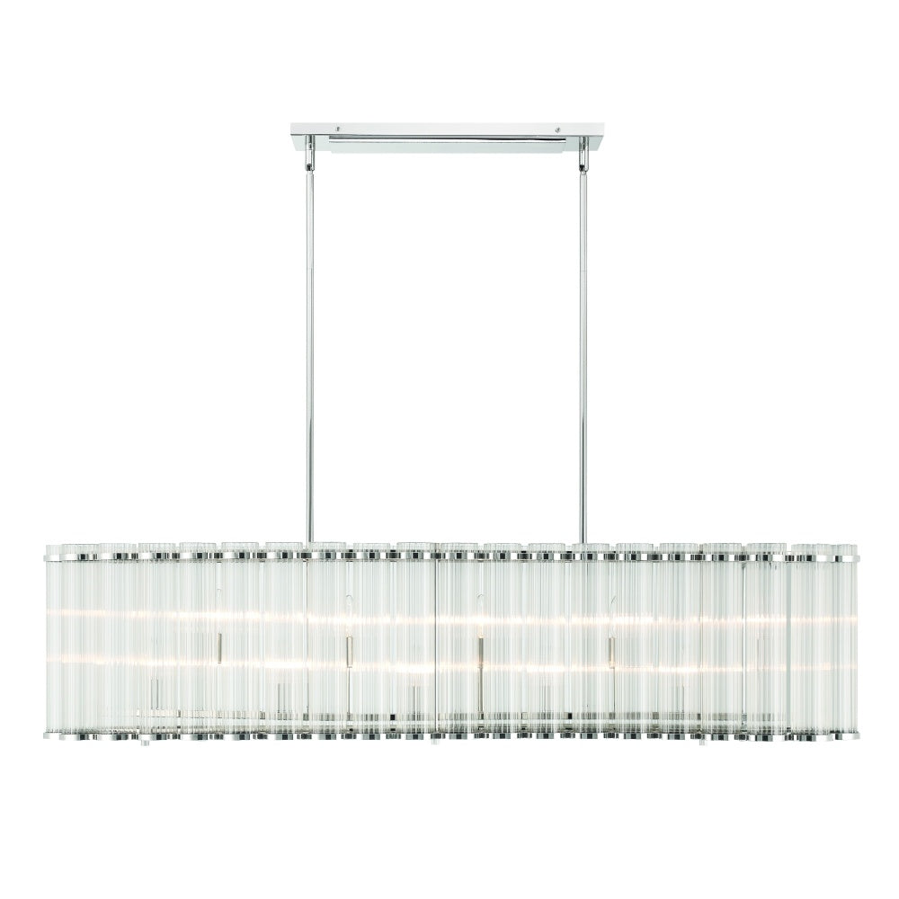 Glasbury 52" Chandelier In Nickel