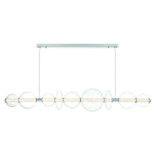 Load image into Gallery viewer, Atomo 74" LED Chandelier In Chrome With Clear Glass