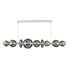 Load image into Gallery viewer, Atomo 74" LED Chandelier In Chrome With Smoked Glass
