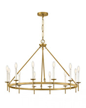 Load image into Gallery viewer, Large Ring Chandelier - Brass