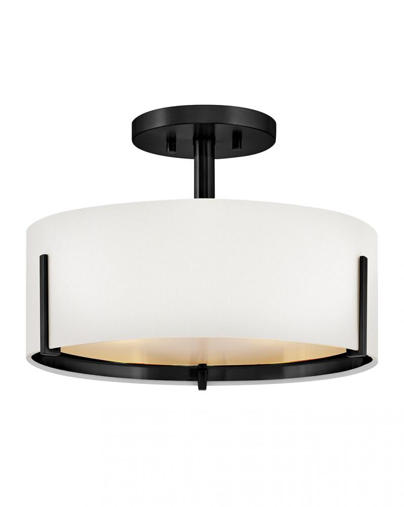 Medium Semi-Flush Mount - Black