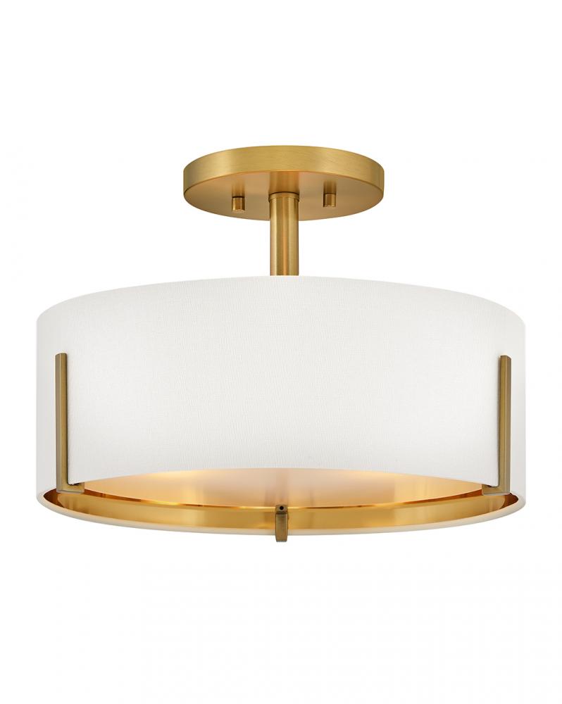 Medium Semi-Flush Mount - Brass