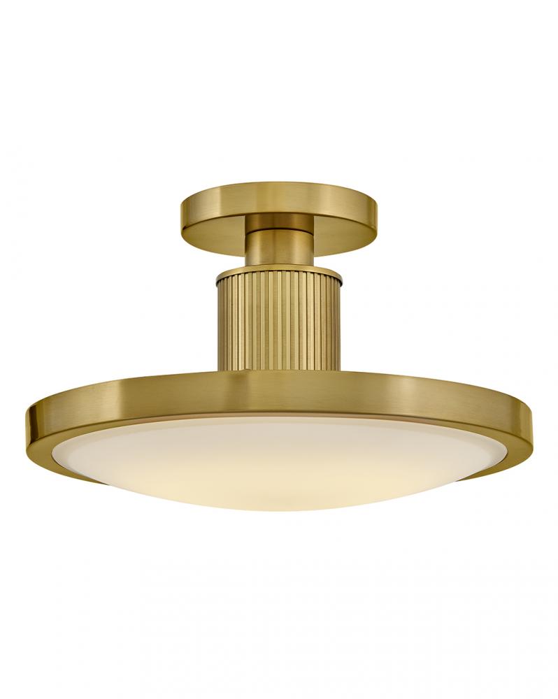 Medium Semi-Flush Mount - Brass