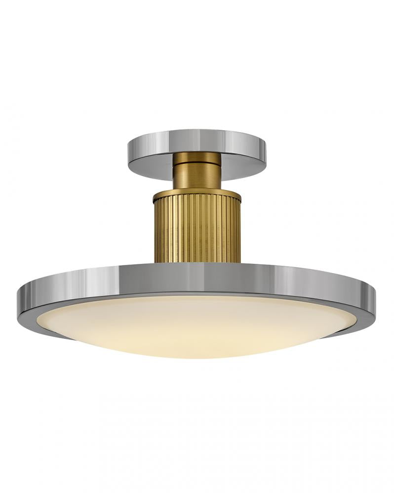 Medium Semi-Flush Mount - Nickel