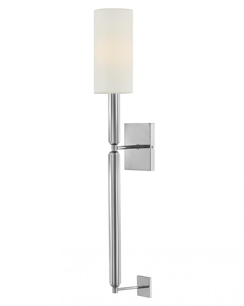 Large Single Light Sconce - Chrome