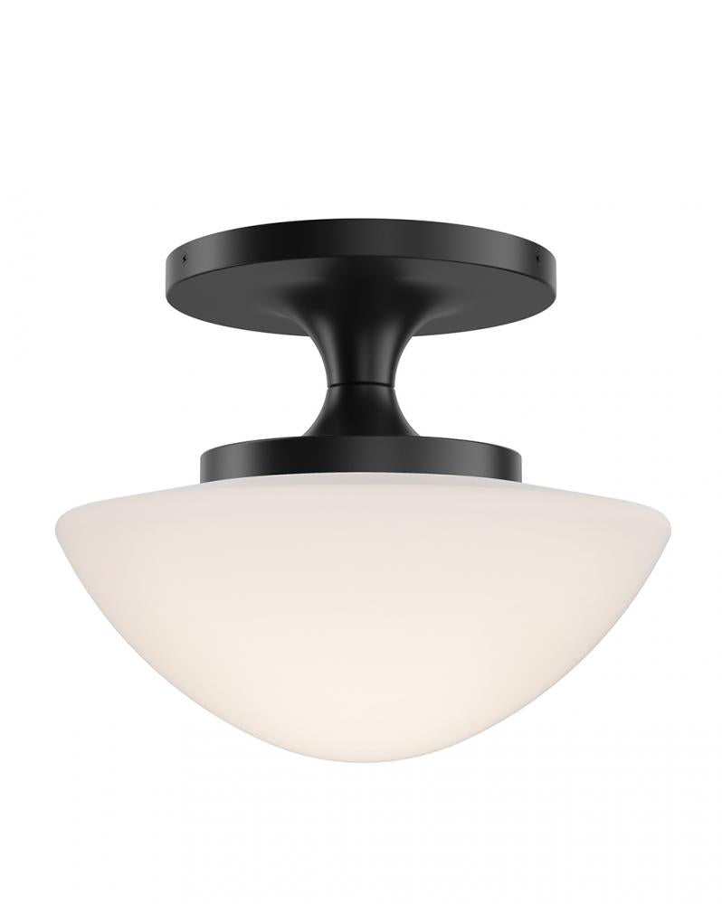 Small Semi-Flush Mount - Black
