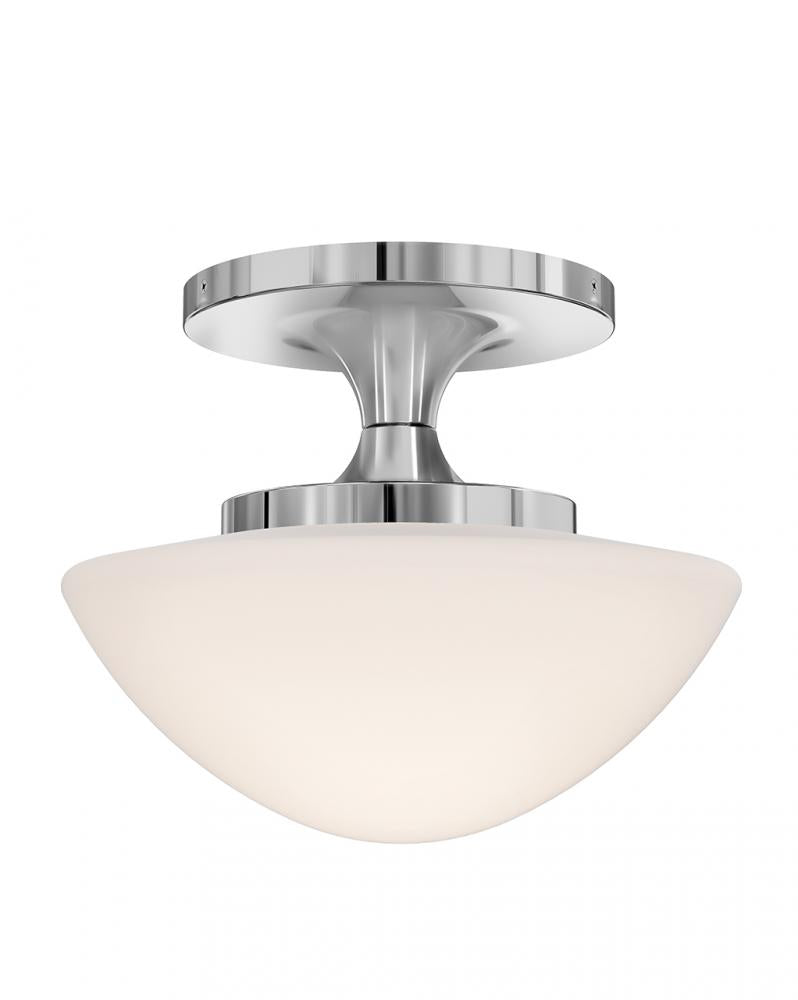 Small Semi-Flush Mount - Chrome