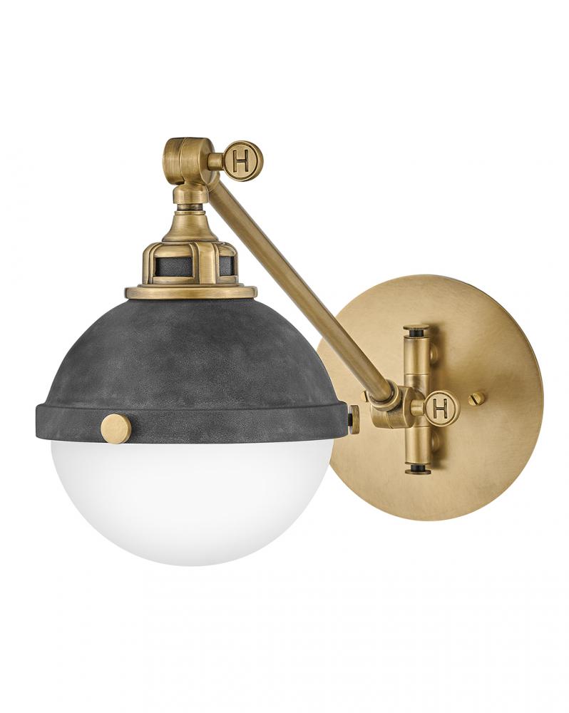 Small Swing Arm Single Light Sconce - Black|Miscellaneous