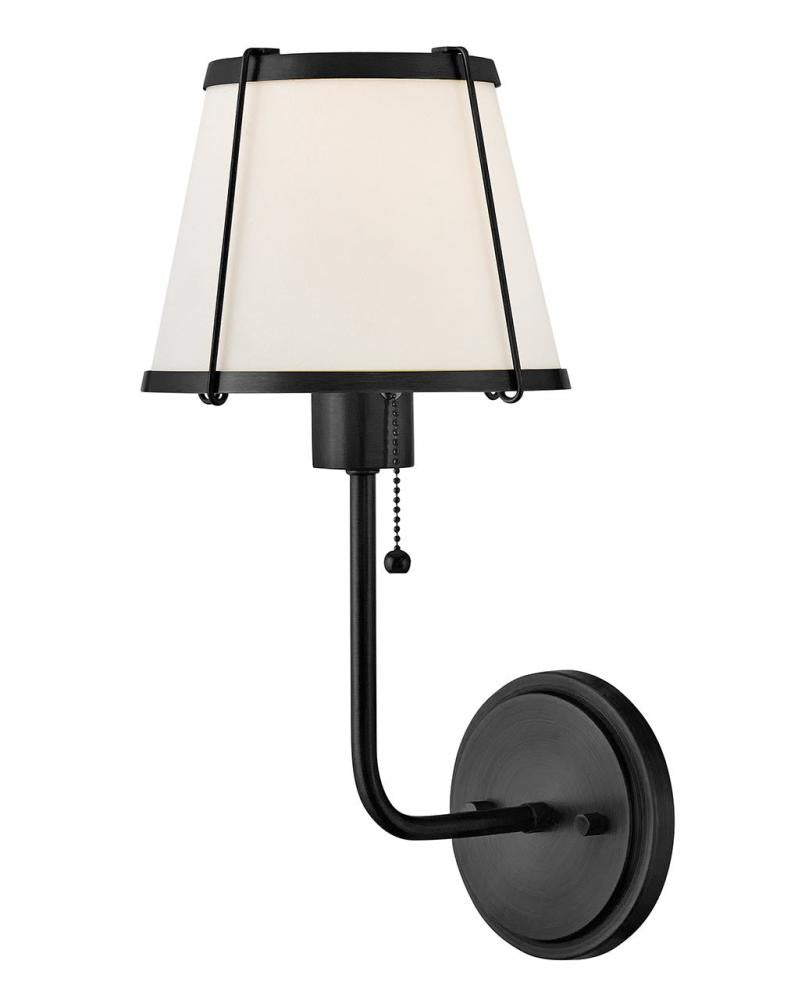 Medium Single Light Sconce - Black
